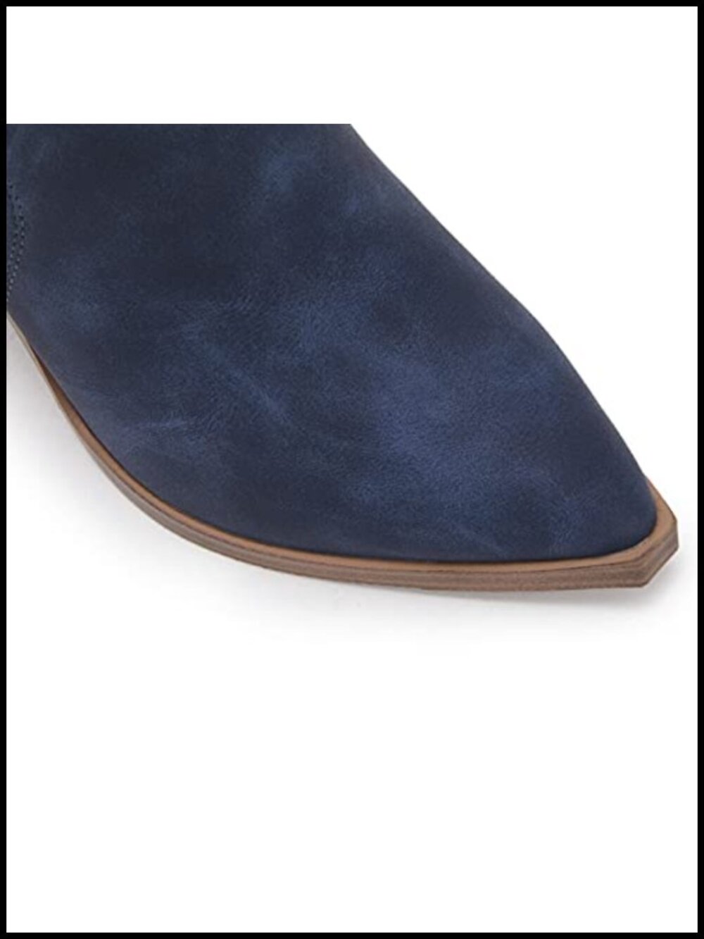 Pointed Toe Ankle Boots Block Chunky Heel Cutout Side Zipper Fall Booties - Picture 5 of 6